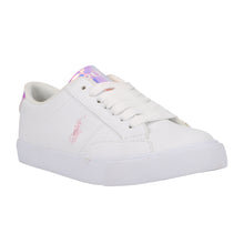Load image into Gallery viewer, White Theron Iridescent Pink Trainers
