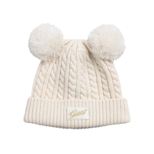 Gant Cream Cable Knit Bobble Hat