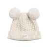 Cream Shield Bobble Hat