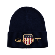 Load image into Gallery viewer, Navy Shield Beanie