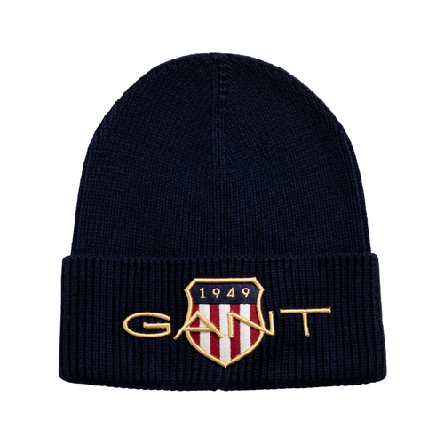 Navy Shield Beanie