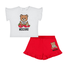 Load image into Gallery viewer, White &amp; Red 2 Piece Baby Set