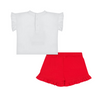 White & Red 2 Piece Baby Set