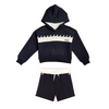 Navy Stitch Sweat Set