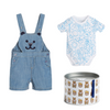 Blue Dungarees Set