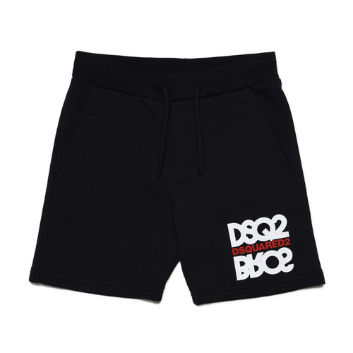 Black Logo Hem Sweat Shorts