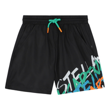 Load image into Gallery viewer, Black Graffiti Swim Shorts