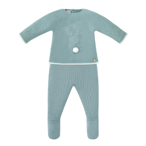 Blue Knitted Bunny Set