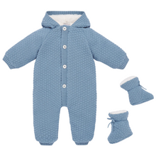 Load image into Gallery viewer, Blue Snowsuit &amp; Booties