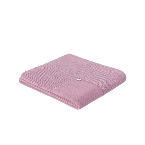 Mist Pink Knitted Blanket