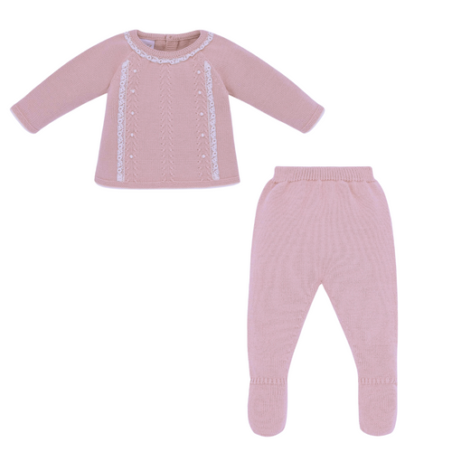 Dusky Pink Knitted Set