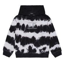 Load image into Gallery viewer, Faded Black &amp; White Tie Dye Hoodie