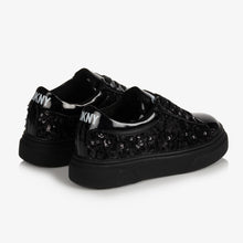 Load image into Gallery viewer, Girls Black Sequin Trainer