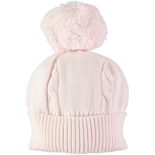 Pale Pink Bobble Hat
