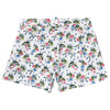 White Floral Shorts