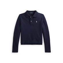 Load image into Gallery viewer, Girls Navy Polo Shirt