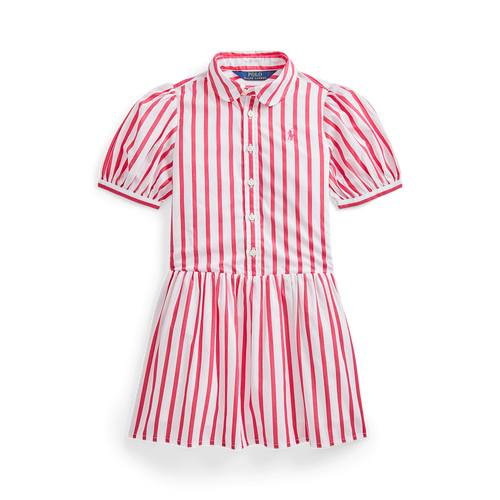 Pink Striped Shirt Dress