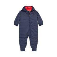 Load image into Gallery viewer, Navy Padded Snowsuit