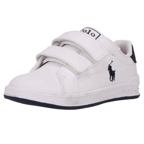 White & Navy Velcro 'Heritage' Trainer