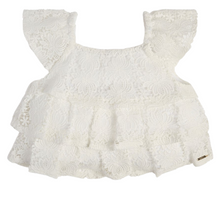 Load image into Gallery viewer, White Lace Effect Skirt &amp; Top Set
