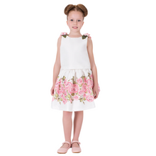 Load image into Gallery viewer, Pink Roses Skirt &amp; White Blouse Set