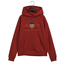 Load image into Gallery viewer, Burgundy Shield Logo Hoodie