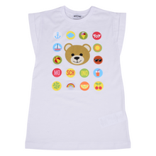 Load image into Gallery viewer, White Circle Logo T-Shirt Dress