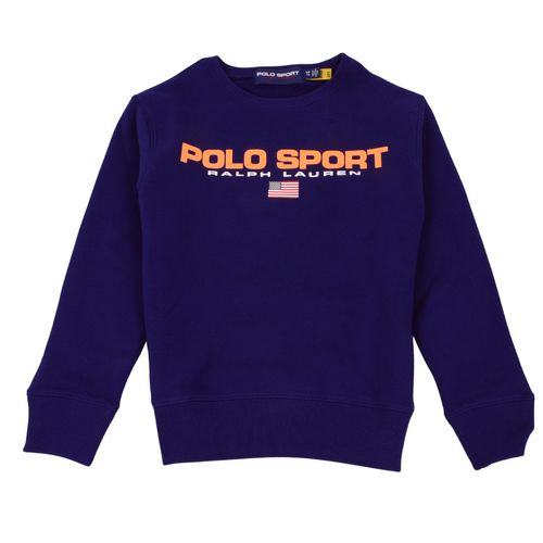 Girls Blue Polo Sport Sweater