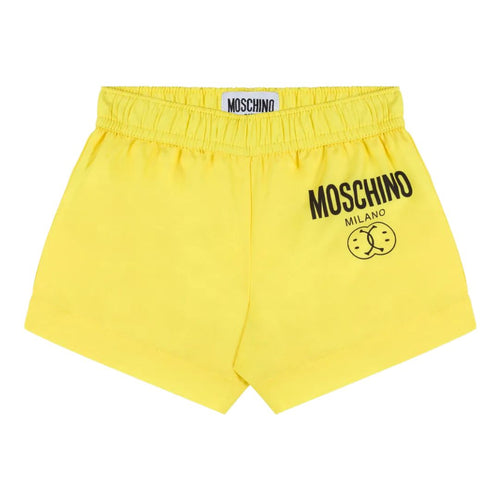 Yellow Smiley Logo Swim Shorts