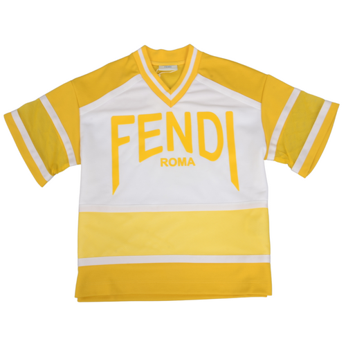 Yellow & White Baseball Top