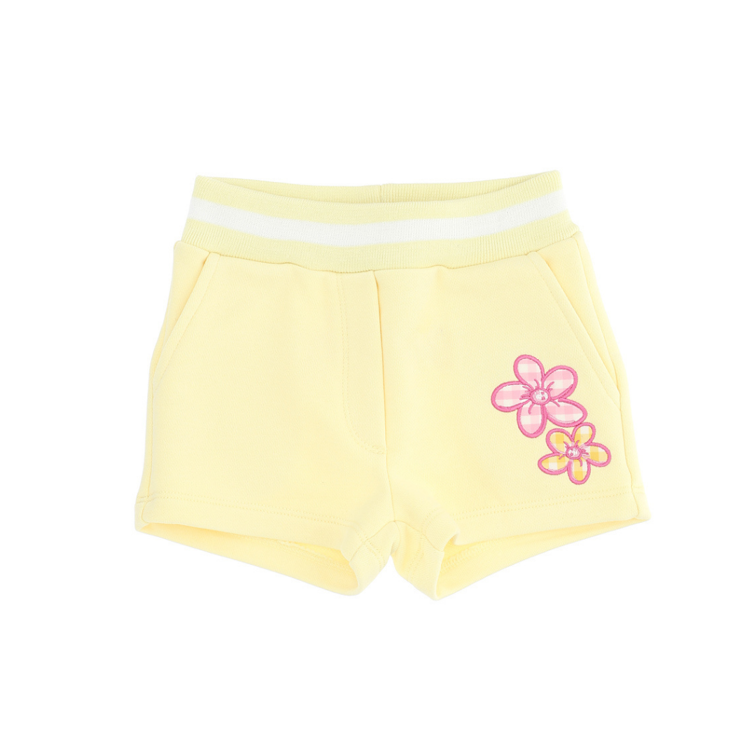 Yellow online flower shorts