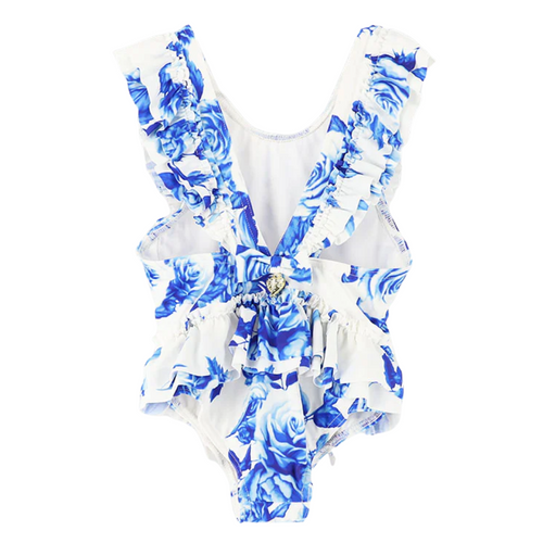Blue & White 'Faro' Swimsuit