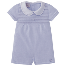 Load image into Gallery viewer, Blue Collared Romper