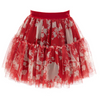 Red & Cream Tulle Skirt