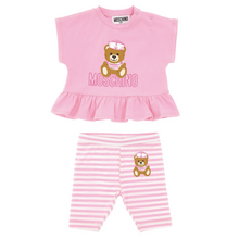 Load image into Gallery viewer, Pink Bear Legging &amp; T-Shirt Set