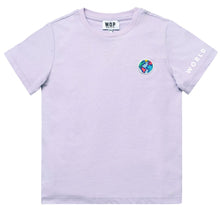 Load image into Gallery viewer, Lilac Multi Colour World Badge Logo T-shirt