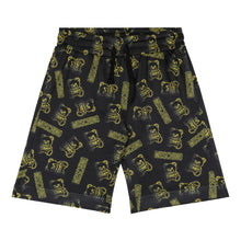 Load image into Gallery viewer, Black &amp; Yellow Logo Mesh Shorts