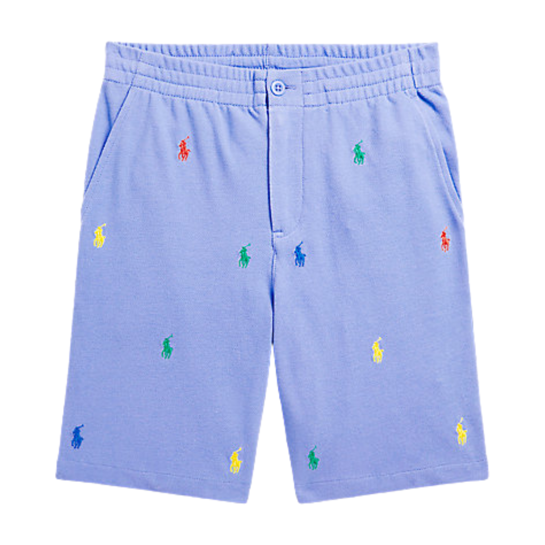 Ralph Lauren Boys Blue Multi Pony Shorts Village Kids