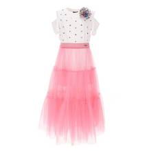 Load image into Gallery viewer, White &amp; Pink Tulle 2 in 1