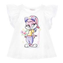 Load image into Gallery viewer, White Rhinestone Bunny Maxi T-Shirt
