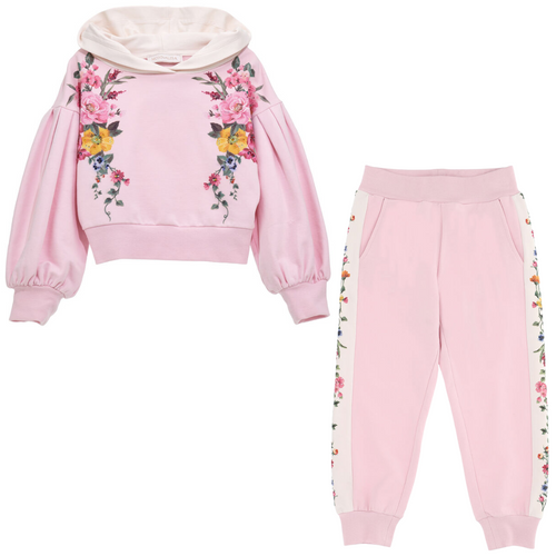 Pink Floral Tracksuit