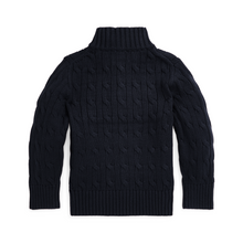 Load image into Gallery viewer, Navy Cable Knit Sweater