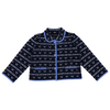 Navy & Blue Knit Logo Cardigan