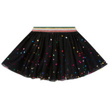 Load image into Gallery viewer, Black Sequin Dotted Tulle Skirt