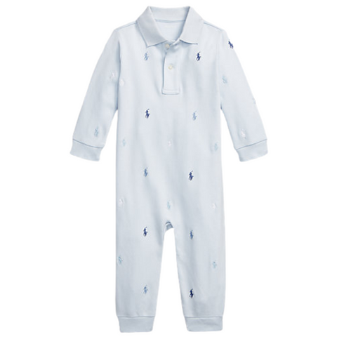 Blue Multi Pony Babygrow/Jumpsuit