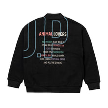 Load image into Gallery viewer, Black Animal Lovers Zip Sweat