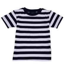 Load image into Gallery viewer, Navy &amp; White Striped T-Shirt