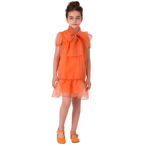 Orange Chiffon Dress
