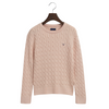 Girls Nude Cable Knit Jumper