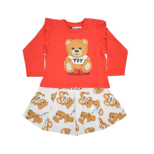 Baby Girls Red Toy Skirt Set